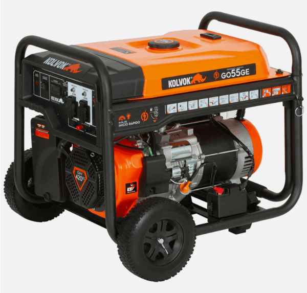Generador Eléctrico Gasolina 5.5kVA KOLVOK GO55GE
